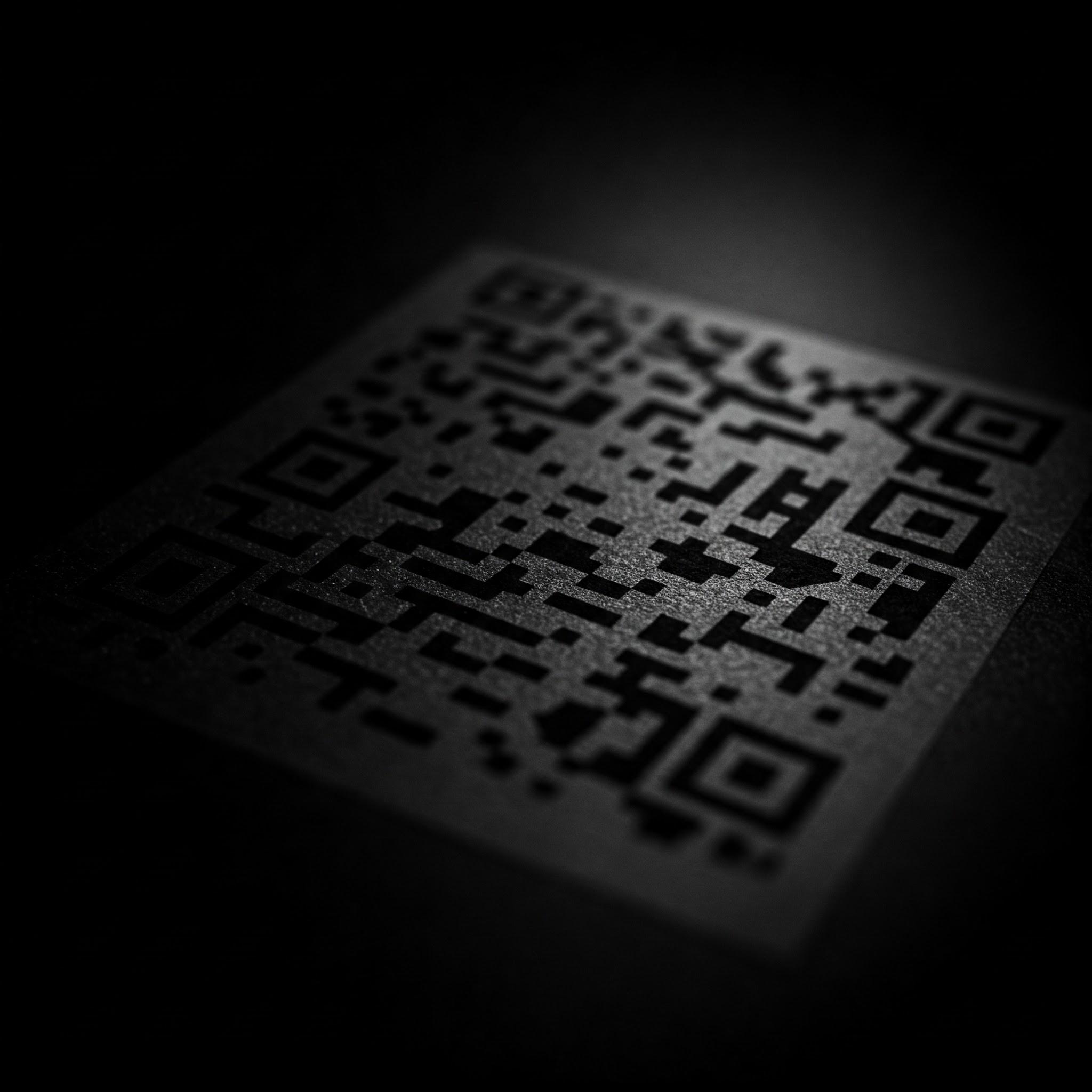 QRコードが暗すぎて読み取れないイメージ