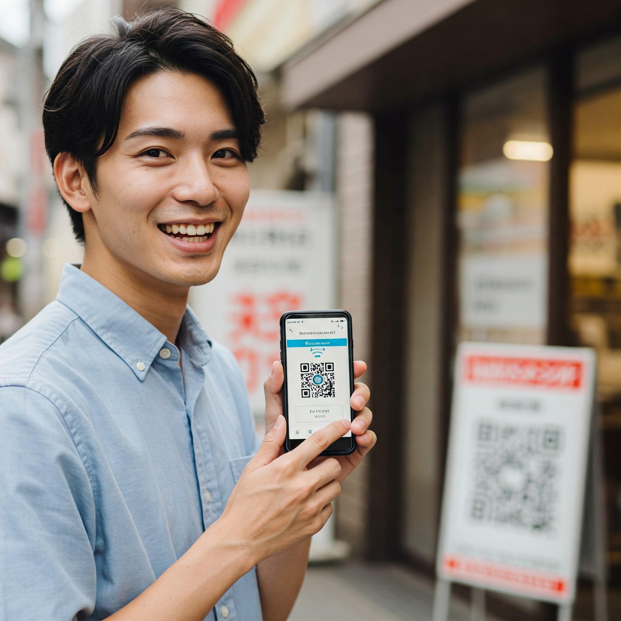 QRコード読み取りに成功したイメージ