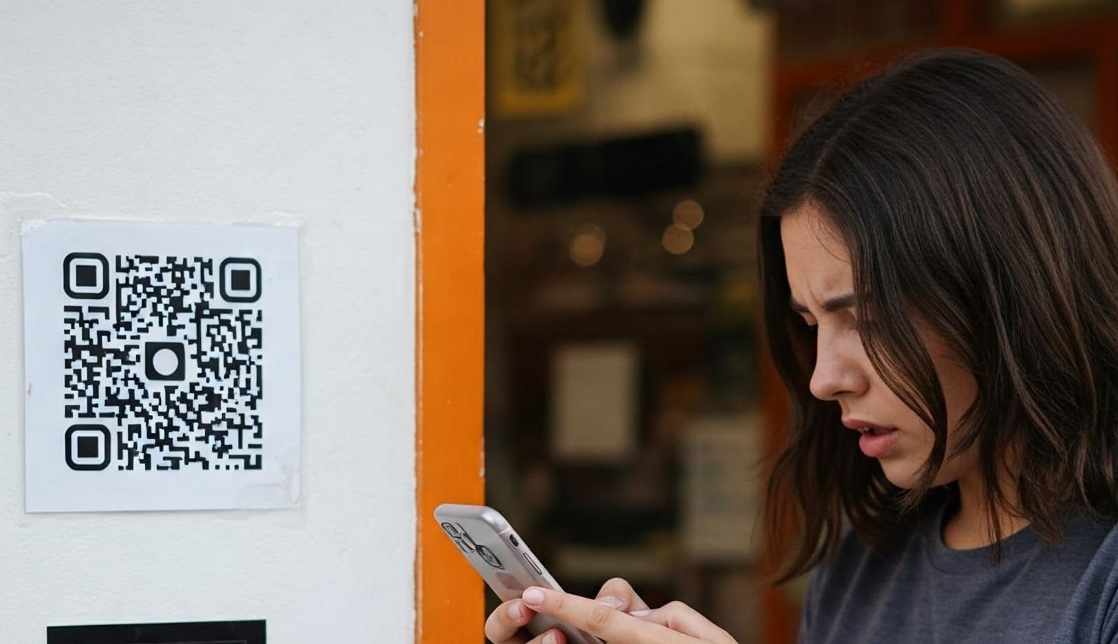 QRコード読み取りトラブルのイメージ