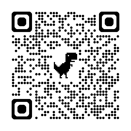 Google ChromeでQRコードに含まれる恐竜の例