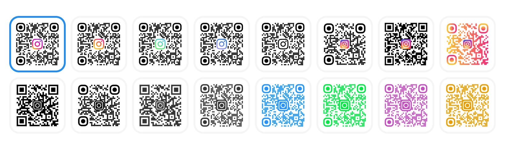 QR TOOLインスタグラム用QRコードのテンプレート