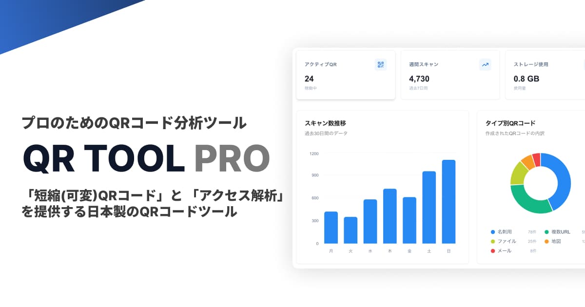 QR TOOL PRO｜短縮URL・アクセス解析・リンク変更に対応した業務用QRコード作成ツール